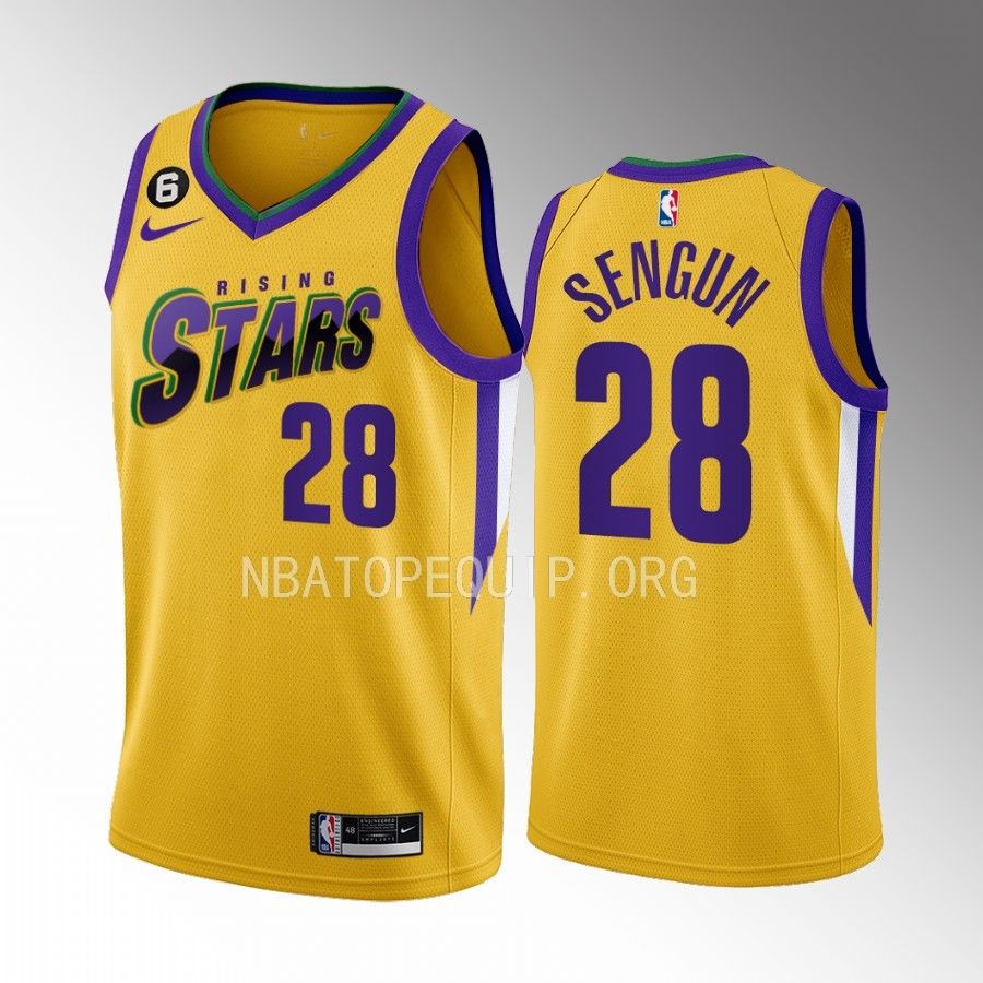 Houston Rockets Alperen Sengun 2023 NBA Rising Stars Yellow Jersey Houston Rockets Alperen Sengun 2023 NBA Rising Stars Yellow Jersey