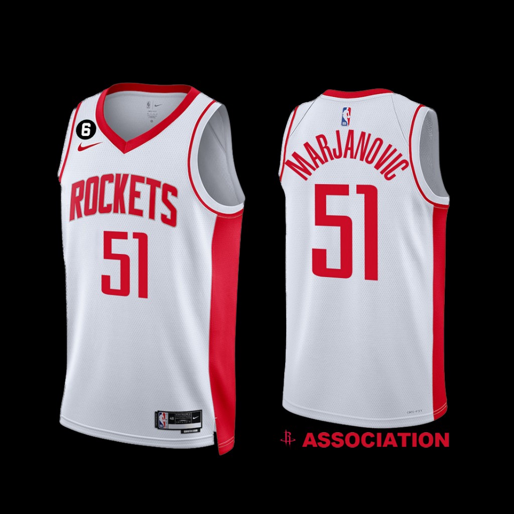 Houston Rockets Boban Marjanovic 2022-23 Association Edition Jersey White Houston Rockets Boban Marjanovic 2022-23 Association Edition Jersey White