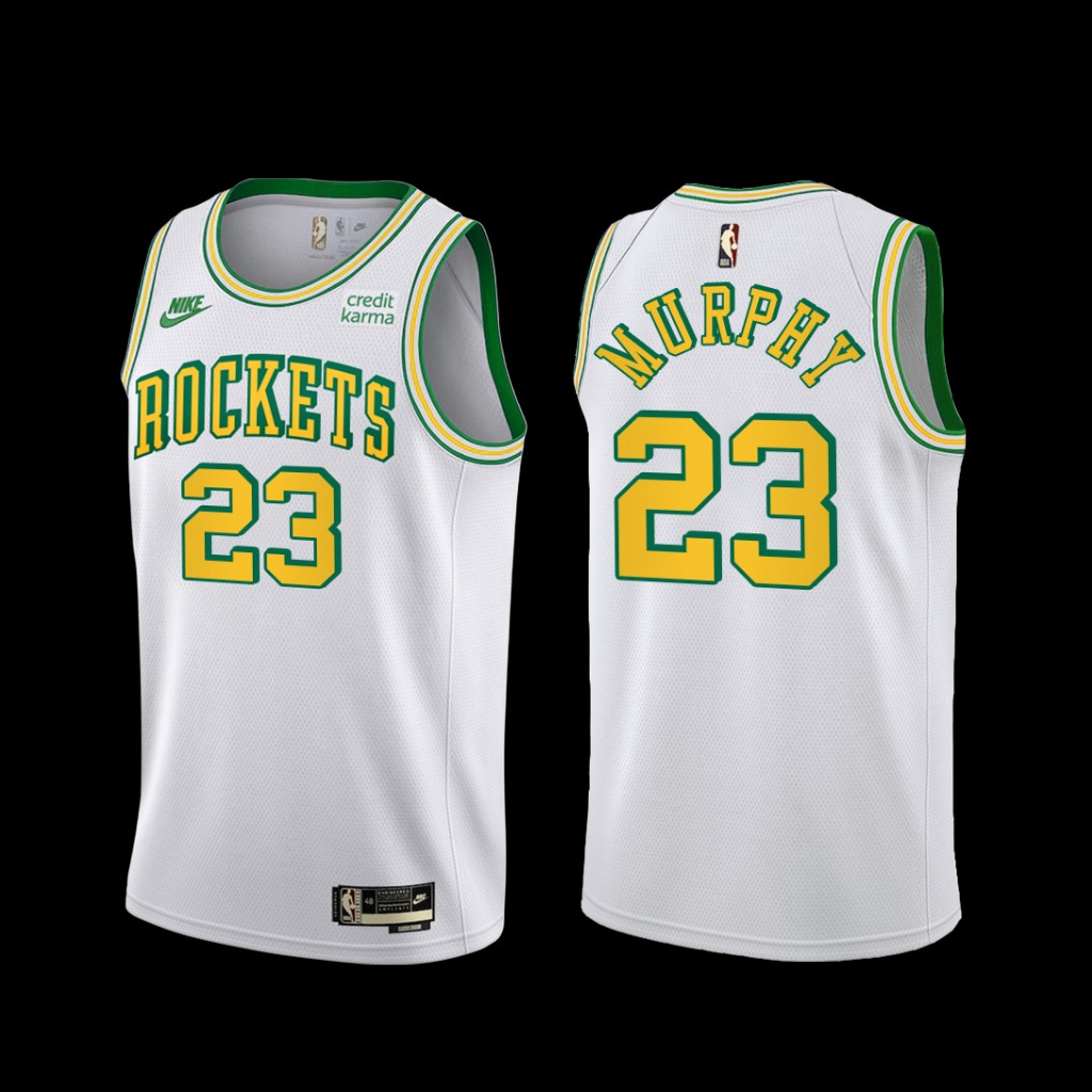 Houston Rockets Calvin Murphy 2022-23 Classic Edition 55th Anniversary Jersey White Houston Rockets Calvin Murphy 2022-23 Classic Edition 55th Anniversary Jersey White