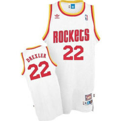 Houston Rockets Clyde Drexler White Throwback Jersey