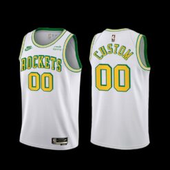 Houston Rockets Custom 2022-23 Classic Edition 55th Anniversary Jersey White