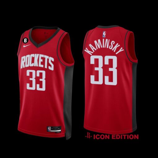Houston Rockets Frank Kaminsky 2022-23 Red Icon Edition Jersey