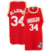 Houston Rockets Hakeem Olajuwon White Throwback Jersey