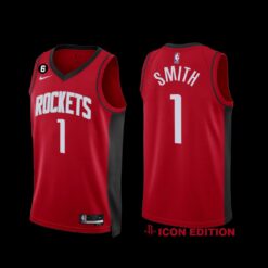 Houston Rockets Jabari Smith 2022-23 Icon Edition NO.6 Patch Jersey Red
