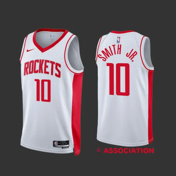 Houston Rockets Jabari Smith Jr White Association Edition Jersey Houston Rockets Jabari Smith Jr White Association Edition Jersey