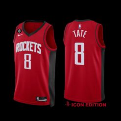 Houston Rockets Jae’Sean Tate 2022-23 Icon Edition NO.6 Patch Jersey Red