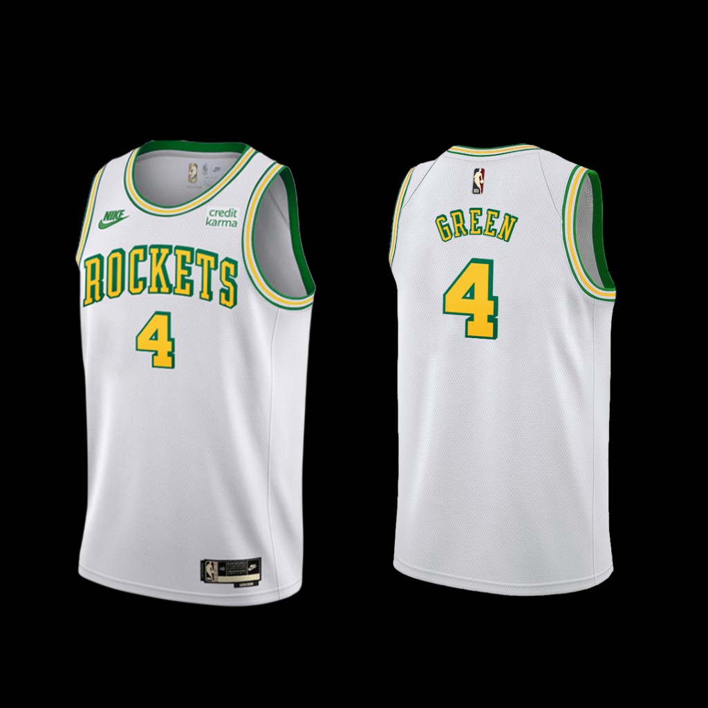 Houston Rockets Jalen Green 2022-23 White Classic Edition Jersey Houston Rockets Jalen Green 2022-23 White Classic Edition Jersey