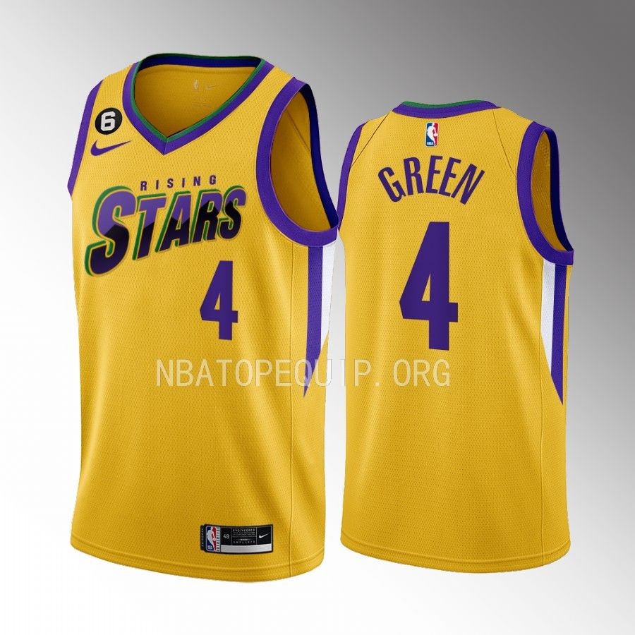 Houston Rockets Jalen Green 2023 NBA Rising Stars Yellow Jersey Houston Rockets Jalen Green 2023 NBA Rising Stars Yellow Jersey