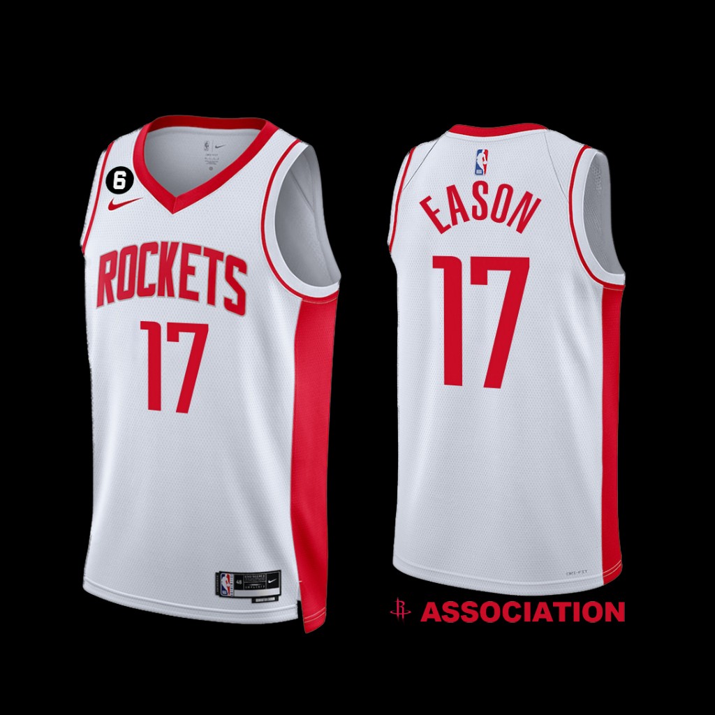 Houston Rockets Tari Eason 2022-23 Association Edition Jersey White Houston Rockets Tari Eason 2022-23 Association Edition Jersey White