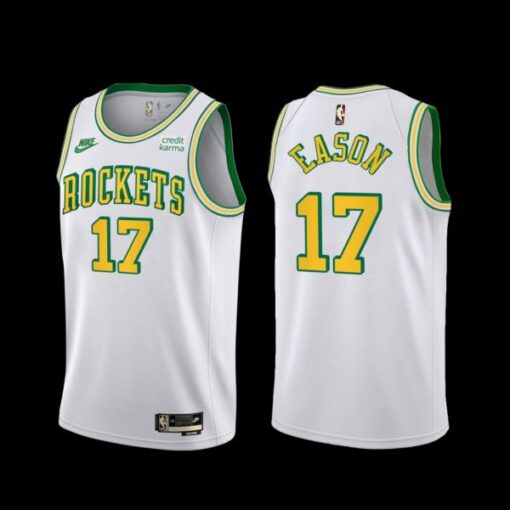 Houston Rockets Tari Eason 2022-23 Classic Edition 55th Anniversary Jersey White