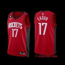 Houston Rockets Tari Eason 2022-23 Icon Edition NO.6 Patch Jersey Red