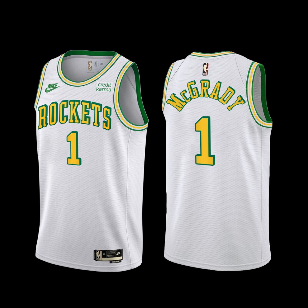 Houston Rockets Tracy McGrady 2022-23 Classic Edition 55th Anniversary Jersey White Houston Rockets Tracy McGrady 2022-23 Classic Edition 55th Anniversary Jersey White