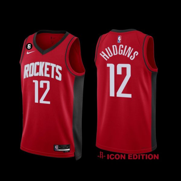 Houston Rockets Trevor Hudgins 2022-23 Icon Edition Jersey Red Houston Rockets Trevor Hudgins 2022-23 Icon Edition Jersey Red