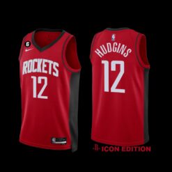 Houston Rockets Trevor Hudgins 2022-23 Icon Edition Jersey Red