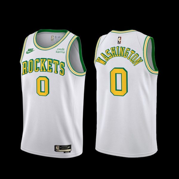 Houston Rockets TyTy Washington 2022-23 Classic Edition 55th Anniversary Jersey White Houston Rockets TyTy Washington 2022-23 Classic Edition 55th Anniversary Jersey White
