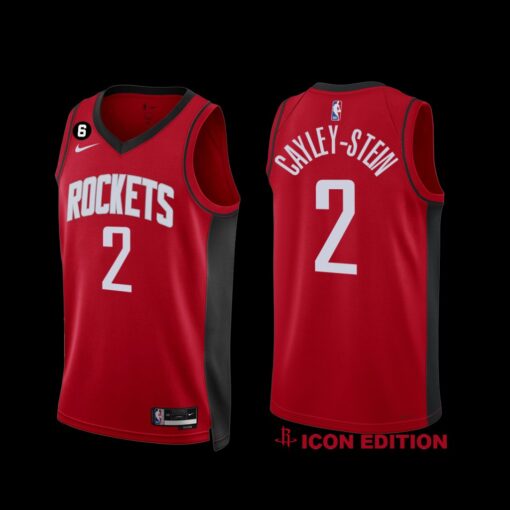 Houston Rockets Willie Cayley-Stein 2022-23 Icon Edition Jersey Red