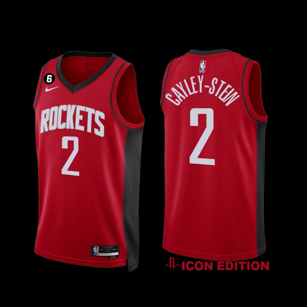 Houston Rockets Willie Cayley-Stein 2022-23 Icon Edition Jersey Red Houston Rockets Willie Cayley-Stein 2022-23 Icon Edition Jersey Red