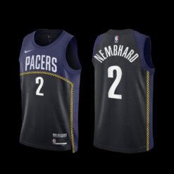 Indiana Pacers Andrew Nembhard 2022-23 City Edition Jersey Black Navy