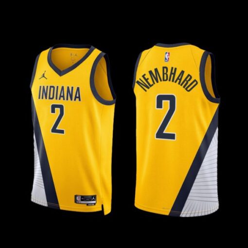 Indiana Pacers Andrew Nembhard 2022-23 Statement Edition Jersey Yellow