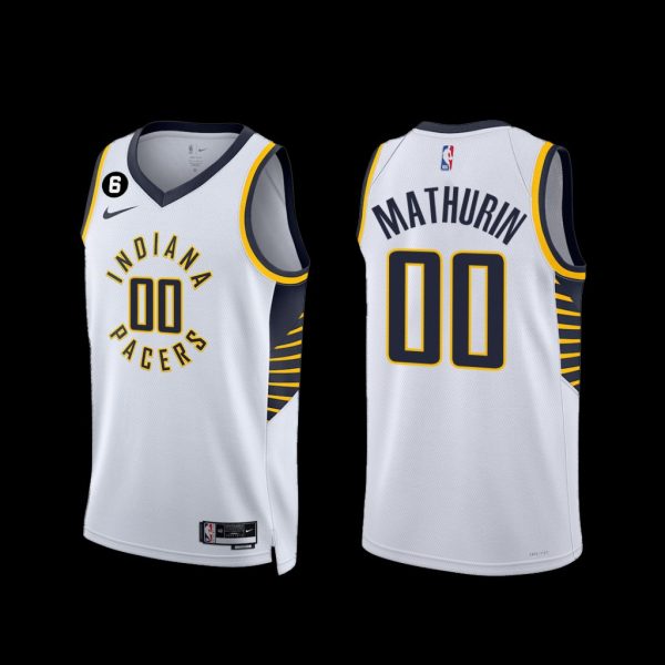 Indiana Pacers Bennedict Mathurin 2022-23 Association Edition Jersey White Indiana Pacers Bennedict Mathurin 2022-23 Association Edition Jersey White