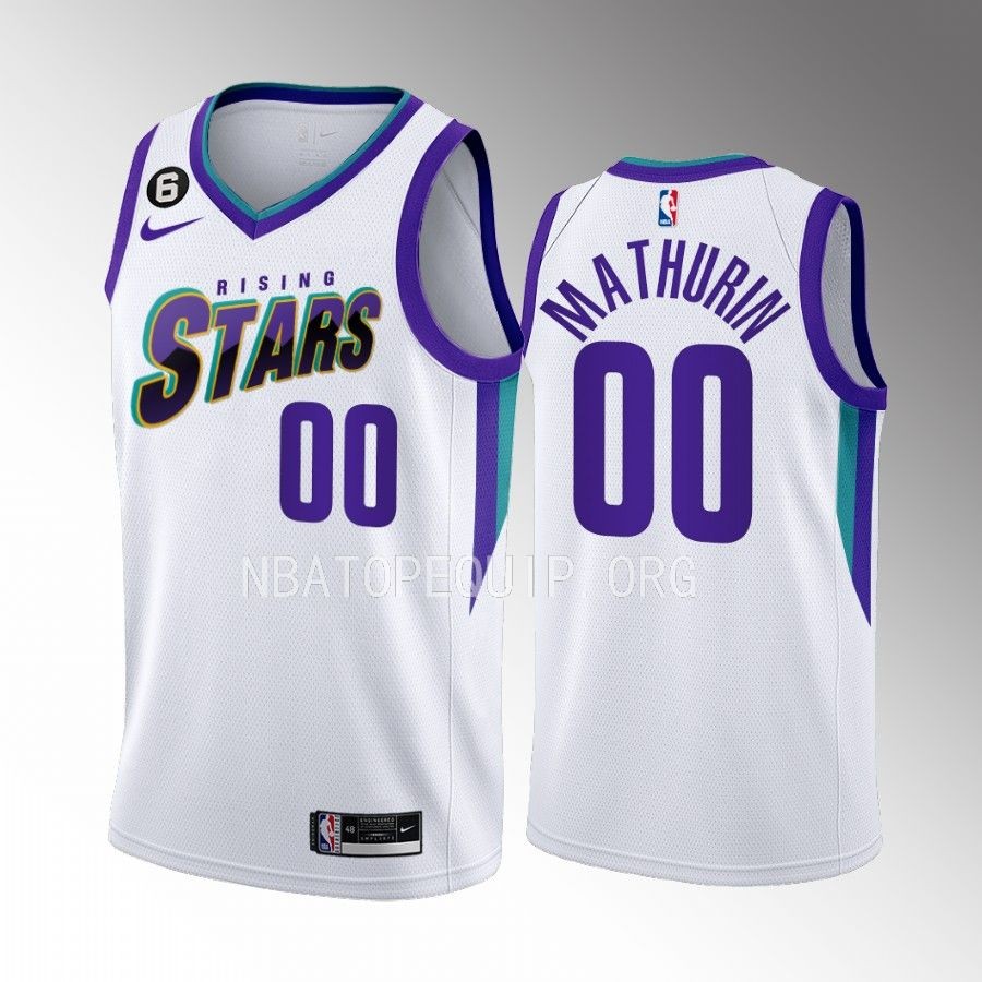 Indiana Pacers Bennedict Mathurin 2023 NBA Rising Stars White Jersey Indiana Pacers Bennedict Mathurin 2023 NBA Rising Stars White Jersey