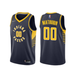 Indiana Pacers Bennedict Mathurin Navy Icon Edition Jersey