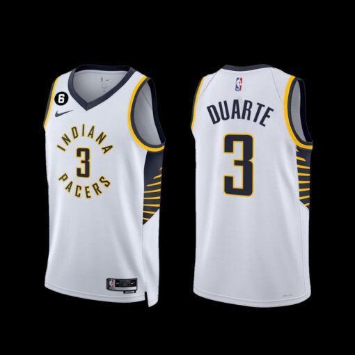 Indiana Pacers Chris Duarte 2022-23 Association Edition Jersey White
