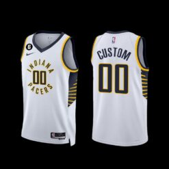 Indiana Pacers Custom 2022-23 Association Edition Jersey White