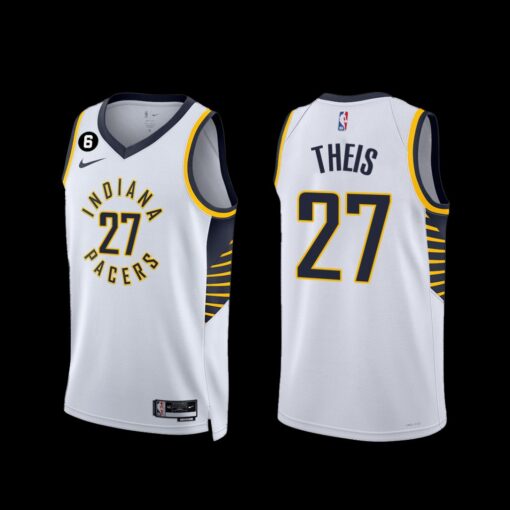 Indiana Pacers Daniel Theis 2022-23 Association Edition Jersey White