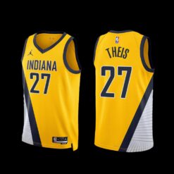 Indiana Pacers Daniel Theis 2022-23 Statement Edition Jersey Yellow