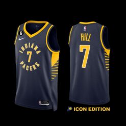 Indiana Pacers George Hill 2022-23 Icon Edition Jersey Navy