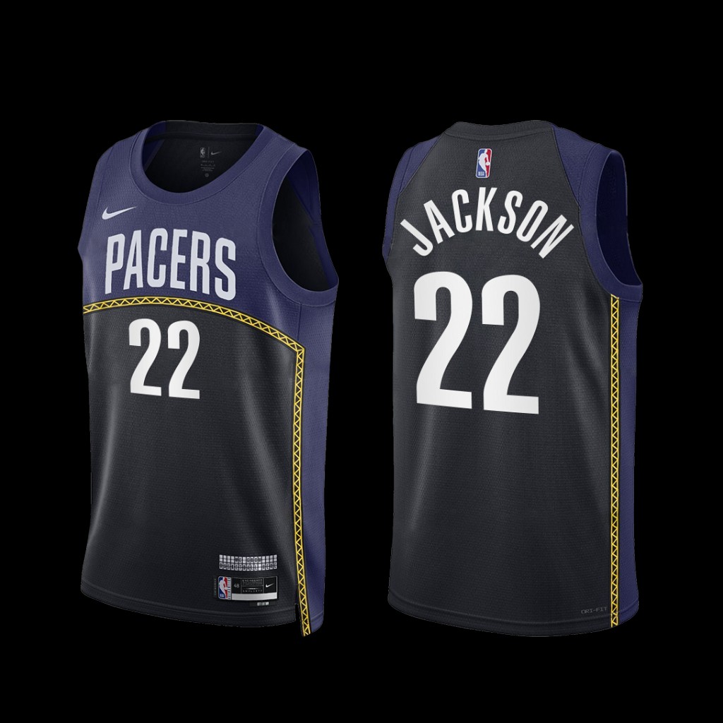 Indiana Pacers Isaiah Jackson 2022-23 City Edition Jersey Black Navy Indiana Pacers Isaiah Jackson 2022-23 City Edition Jersey Black Navy