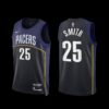 Indiana Pacers Isaiah Jackson 2022-23 City Edition Jersey Black Navy