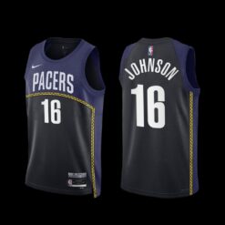 Indiana Pacers James Johnson 2022-23 City Edition Jersey Black Navy