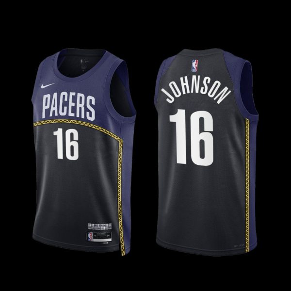 Indiana Pacers James Johnson 2022-23 City Edition Jersey Black Navy Indiana Pacers James Johnson 2022-23 City Edition Jersey Black Navy