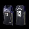 Indiana Pacers Kendall Brown 2022-23 City Edition Jersey Black Navy