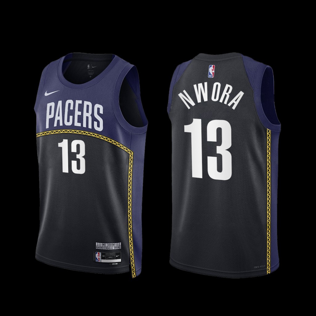 Indiana Pacers Jordan Nwora 2022-23 City Edition Jersey Black Indiana Pacers Jordan Nwora 2022-23 City Edition Jersey Black