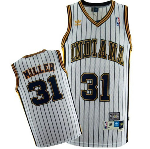 Indiana Pacers Reggie Miller White Throwback Jersey