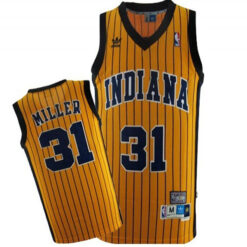Indiana Pacers Reggie Miller Yellow Throwback Jersey