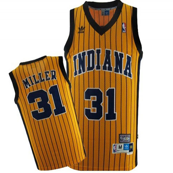 Indiana Pacers Reggie Miller Yellow Throwback Jersey Indiana Pacers Reggie Miller Yellow Throwback Jersey