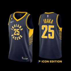 Indiana Pacers Serge Ibaka 2022-23 Icon Edition Jersey Navy