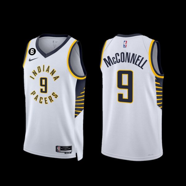 Indiana Pacers T.J. McConnell 2022-23 Association Edition Jersey White Indiana Pacers T.J. McConnell 2022-23 Association Edition Jersey White