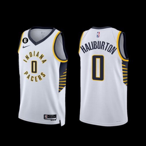 Indiana Pacers Tyrese Haliburton 2022-23 Association Edition Jersey White