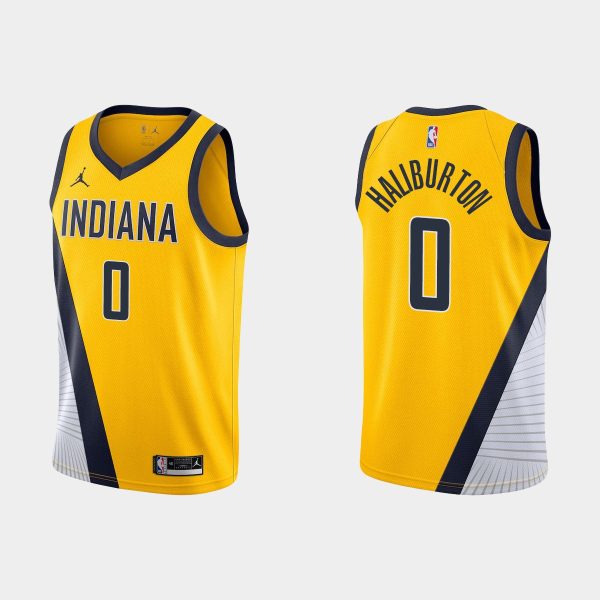 Indiana Pacers Tyrese Haliburton Gold Statement Jersey Indiana Pacers Tyrese Haliburton Gold Statement Jersey