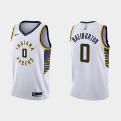 Indiana Pacers Tyrese Haliburton White Association Jersey