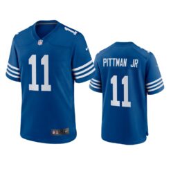 Indianapolis Colts Michael Pittman Jr Blue Throwback Limited Jersey