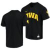 Iowa Hawkeyes Free Spirited Black Button-Up College Baseball Jersey