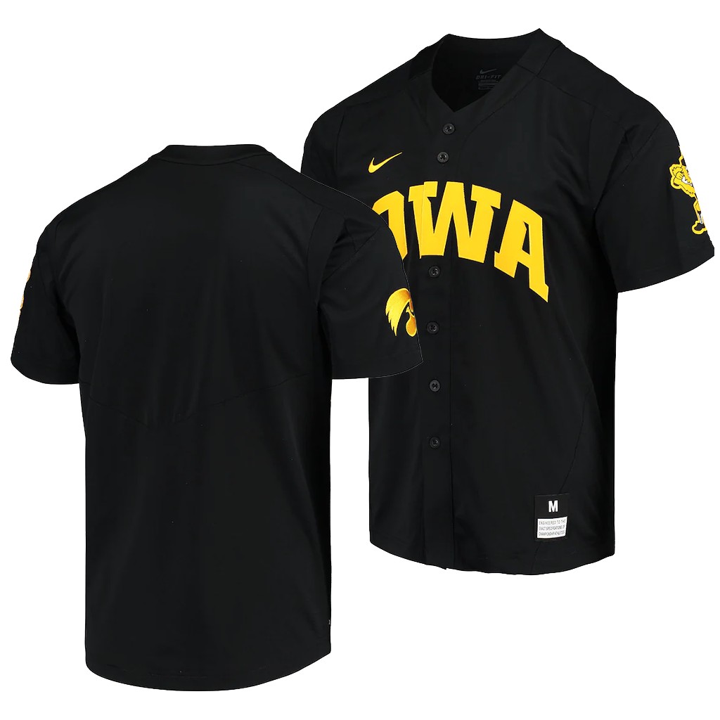 Iowa Hawkeyes College Baseball Black Elite Jersey Iowa Hawkeyes College Baseball Black Elite Jersey