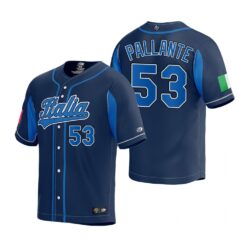 Italy Andre Pallante Navy 2023 World Baseball Classic Jersey