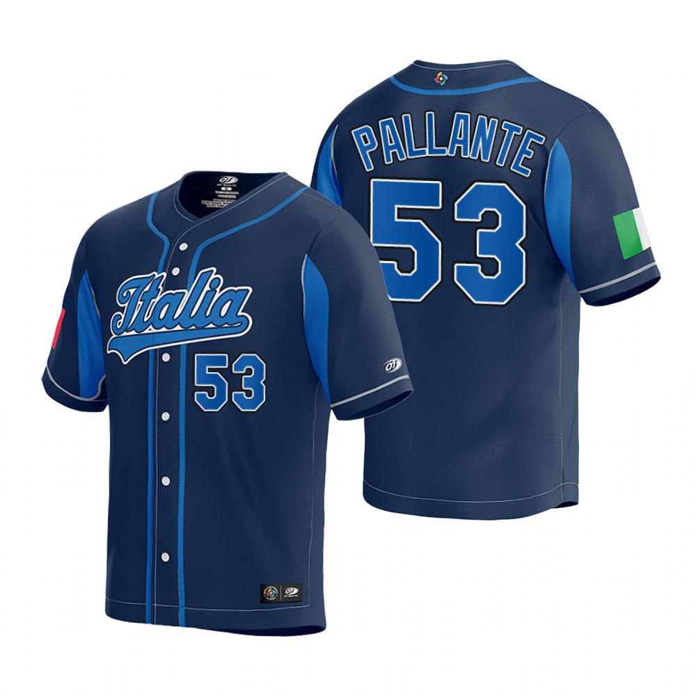 Italy Andre Pallante Navy 2023 World Baseball Classic Jersey Italy Andre Pallante Navy 2023 World Baseball Classic Jersey